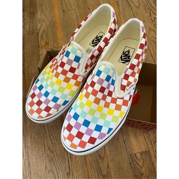 Vans Classic Slip On Multi Color Checkerboard - Picture 4 of 7